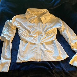 Lululemon white zip up wind breaker. Make an offer!